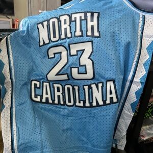 Source Unknown Light Blue and White Tank Top